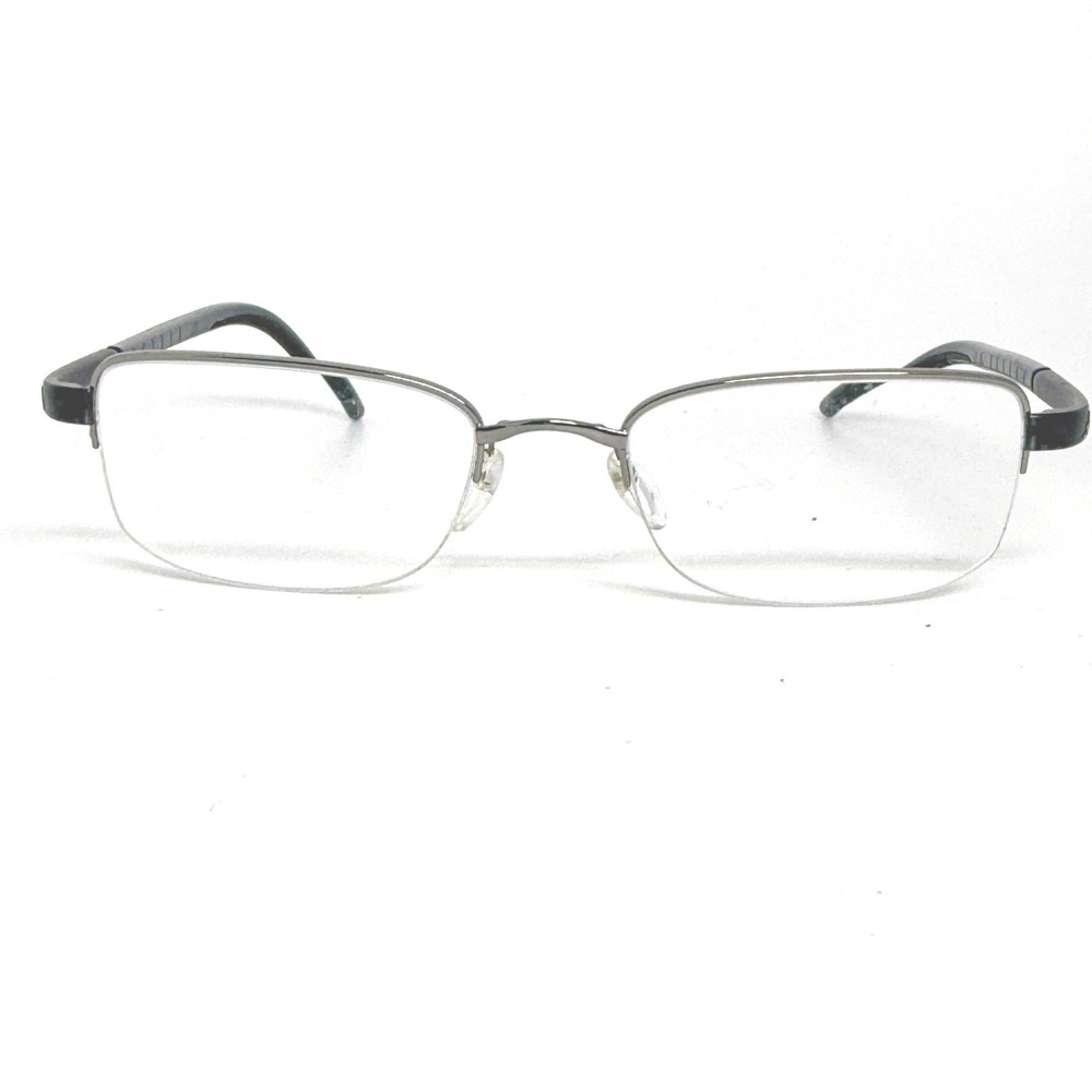 Adidas‎ A673 60 6057 Half Rim Eyeglasses Frames Gunmetal Black 52-19-150 21539